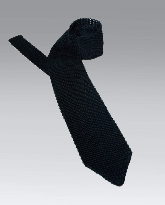 Silk Knitted Tie in Deep Green