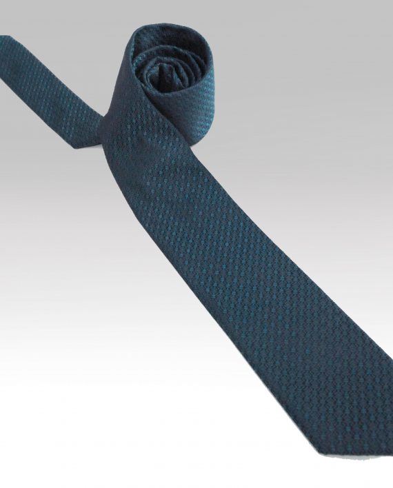 Dean - Italian Handmade Plain Tie in Petrol
