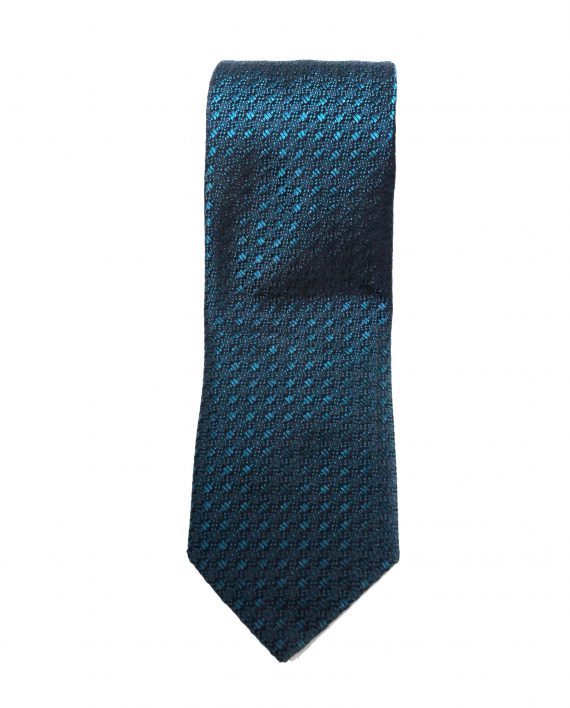 Dean - Italian Handmade Plain Tie in Petrol - Image 3