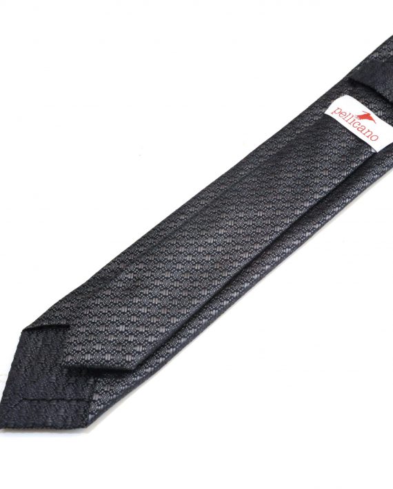 Dean - Italian Handmade Plain Tie in Grey - Image 2