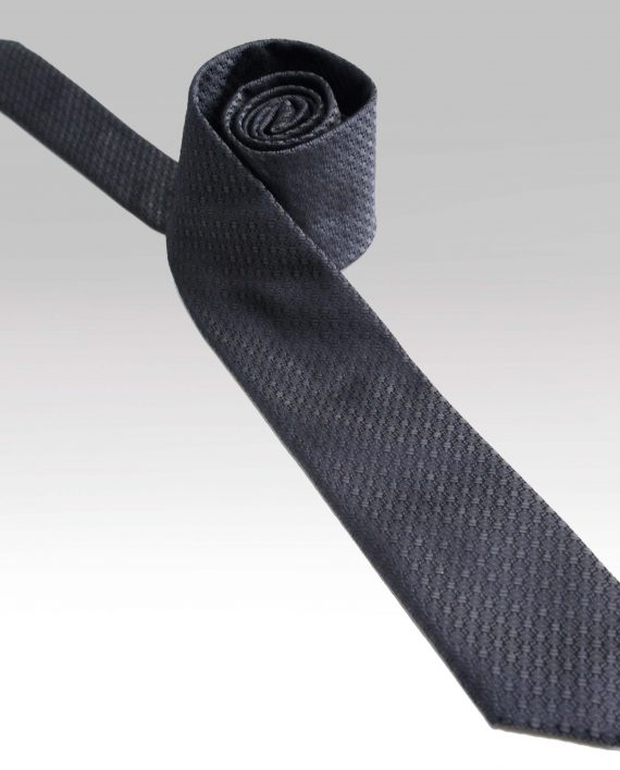 Dean - Italian Handmade Plain Tie in Grey