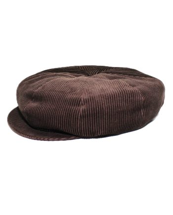 Newsboy / Baker Boy Cap in Dark Brown Corduroy