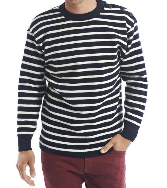fitted striped sweater