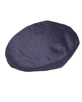 Traditional Flat Cap in Blue Linen