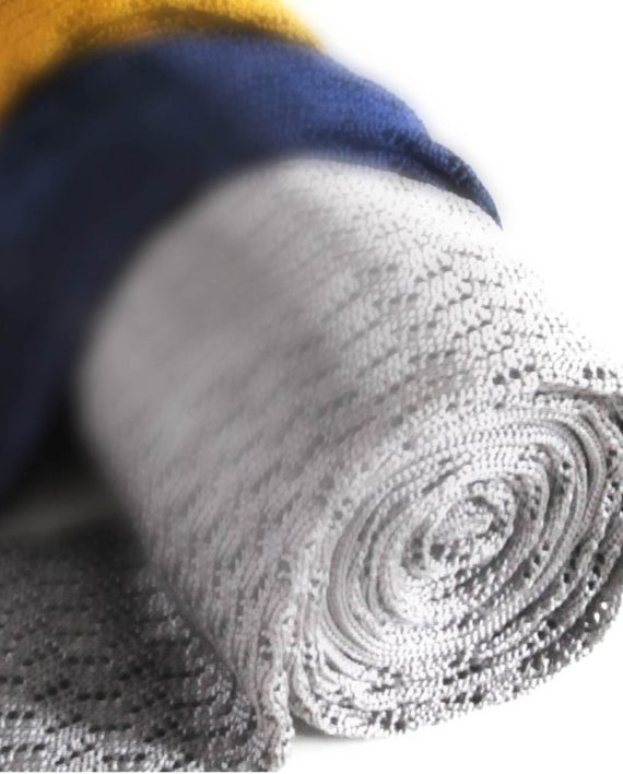 Crochet Knit Silk Tie in Grey - Image 4