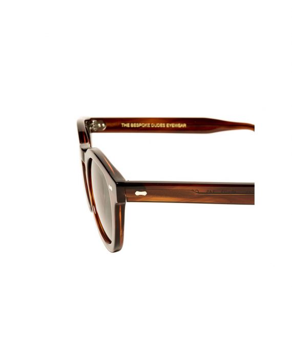 Italian Eyewear - 'Donegal': Havana Acetate Frame Sunglasses with Bottle Green Lenses - Image 4
