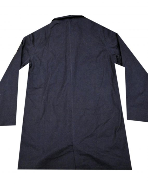 Single Breasted Mac in Navy Cotton by Armor Lux - Pellicano Menswear