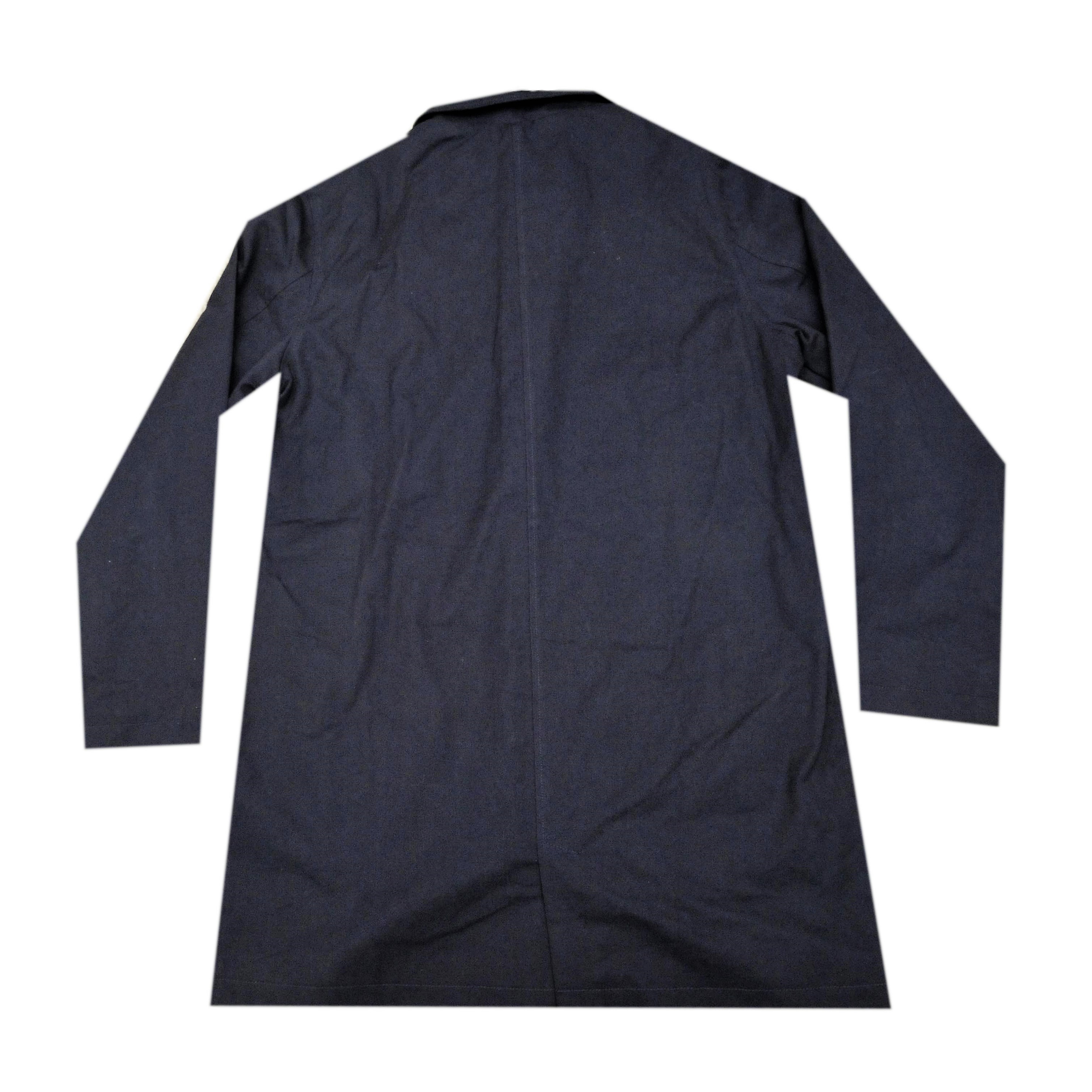 Outerwear - Single Breasted Mac in Navy Cotton by Armor Lux - Pellicano ...