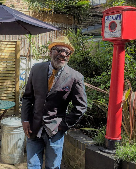 Men's Tab Collar Shirt with Navy & White Stripes - Image 6