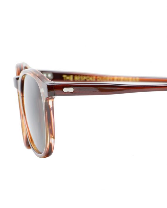 Italian Eyewear - 'Shetland': Havana Acetate Frame Sunglasses with Bottle Green Lenses - Image 3