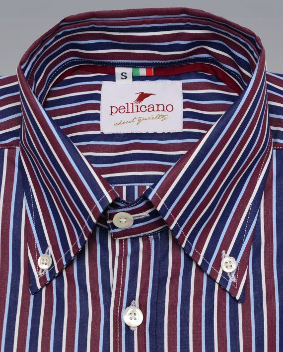 Men's Multi-Colour Stripe Button Down Shirt - Image 3