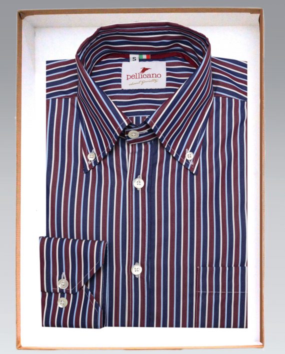 Men's Multi-Colour Stripe Button Down Shirt