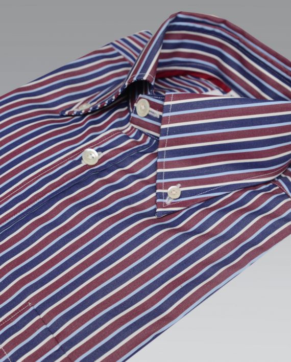 Men's Multi-Colour Stripe Button Down Shirt - Image 2