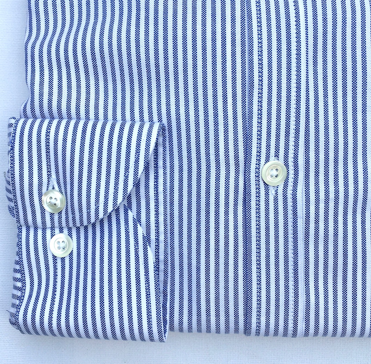 A Men's Stripe Oxford Button Down Shirt in Blue & White - Pellicano ...