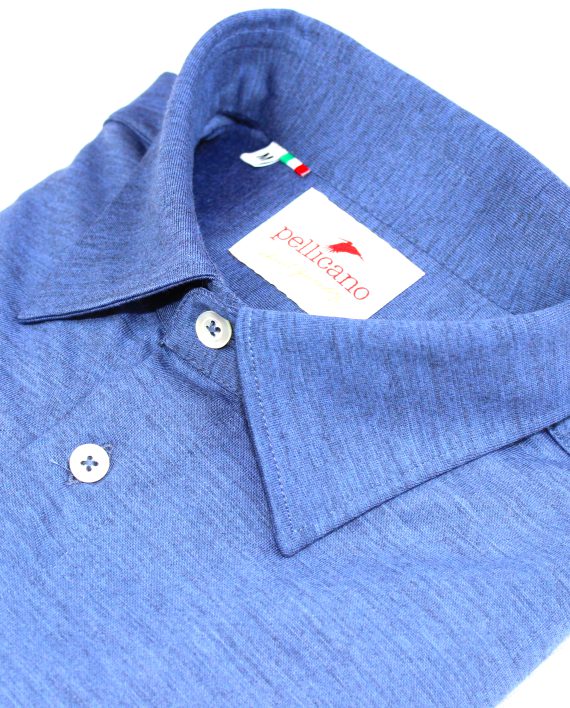 Men's Merino Wool Over Shirt In Indigo Blue - Image 2