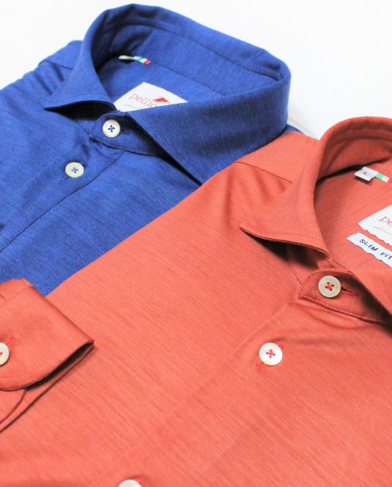 Men's Merino Wool Over Shirt in Burnt Orange - Image 4