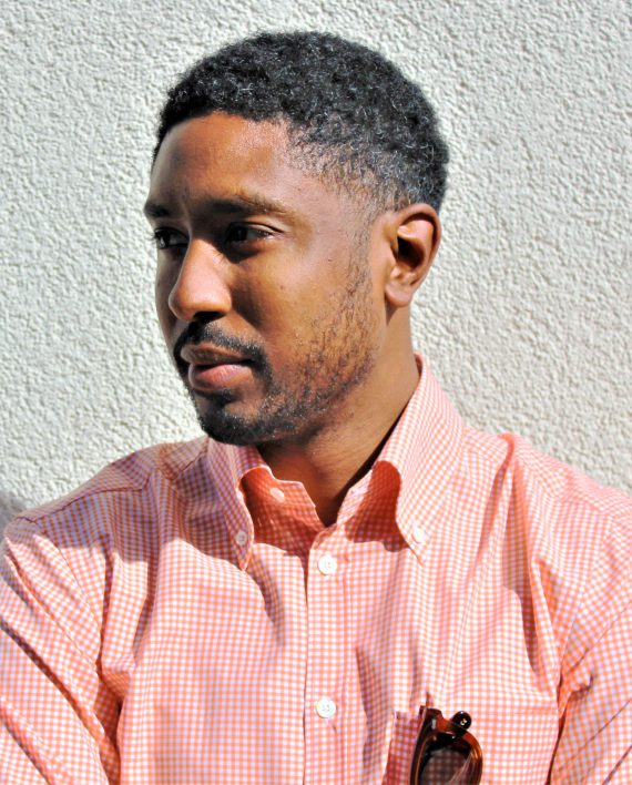 Men's Gingham Cotton Poplin Shirt in Orange & White - Image 4