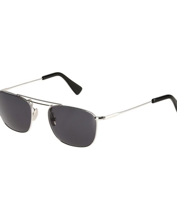 Italian Eyewear - 'Cordovan': Rhodium Frame Sunglasses with Grey Lenses - Image 2