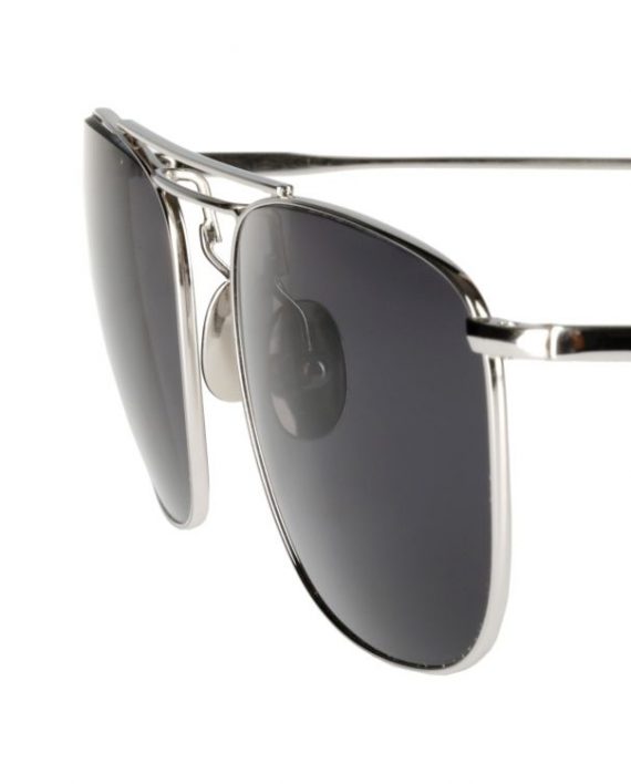 Italian Eyewear - 'Cordovan': Rhodium Frame Sunglasses with Grey Lenses - Image 3