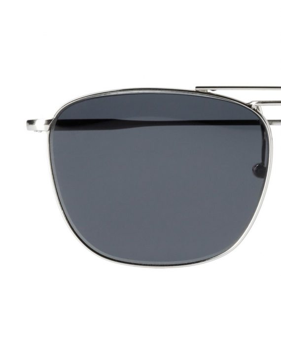 Italian Eyewear - 'Cordovan': Rhodium Frame Sunglasses with Grey Lenses - Image 4