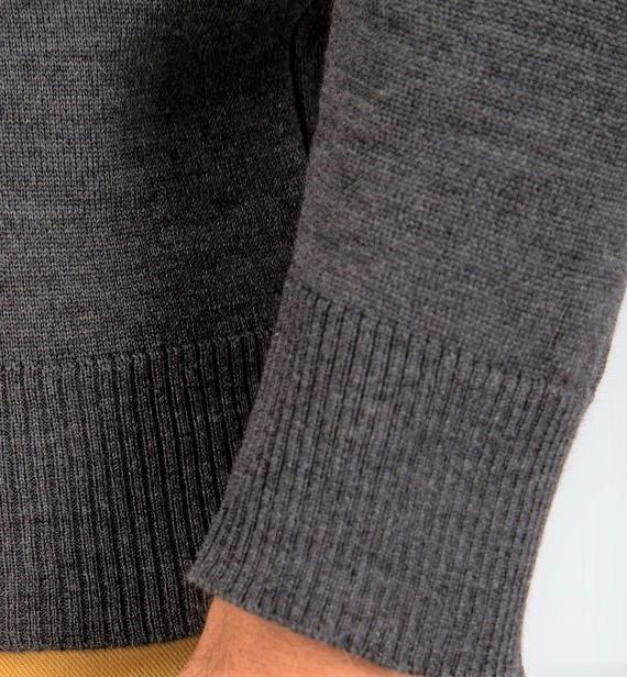 Roll Neck Jumper in Fine Grey Merino Wool - Image 3