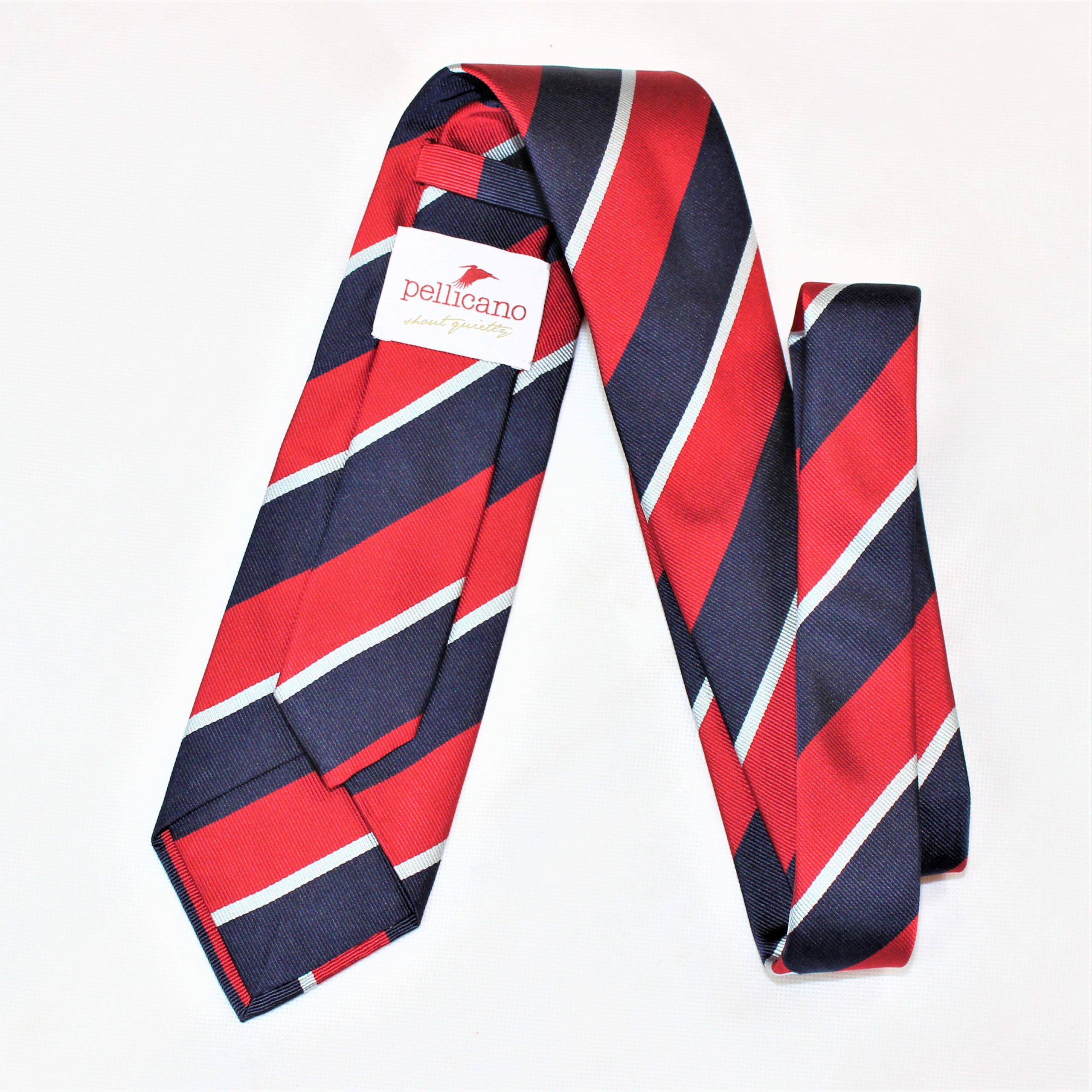 British Woven Mens Striped Clip On Clipper Safety  Security Ties  Satin and Repp 