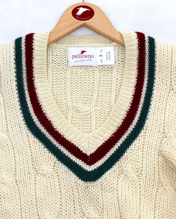 A Cricket Jumper in Old English White Merino Wool - Image 6