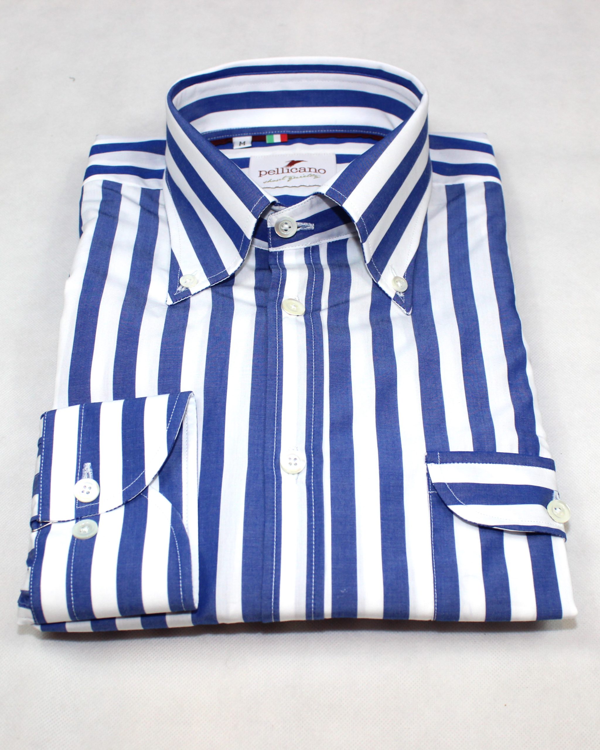 Men's Bengal Stripe Shirt in Blue & White - Pellicano Menswear