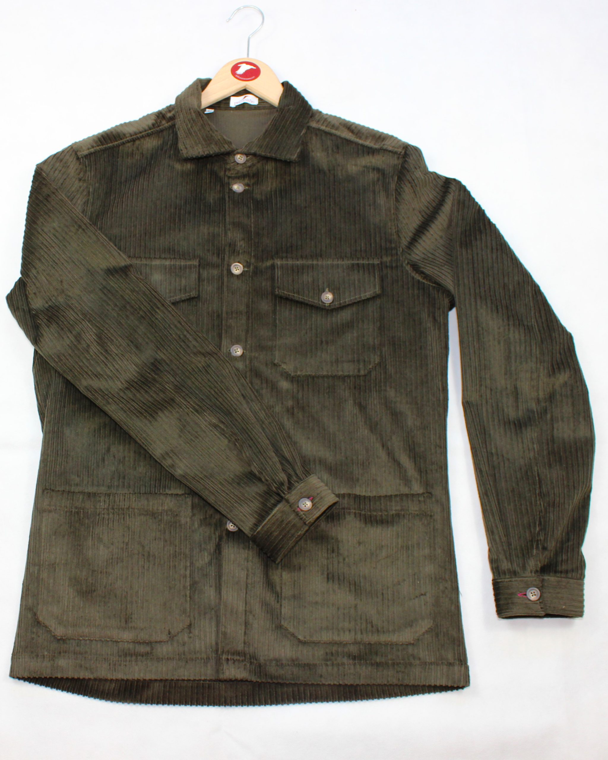 A Safari Jacket in Khaki Corduroy - Pellicano Menswear