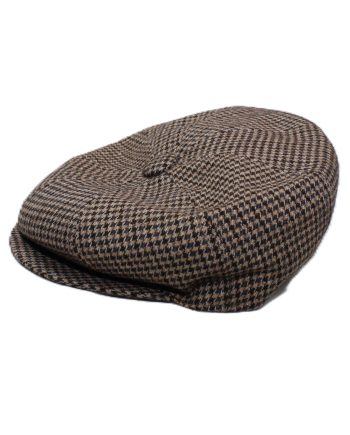 A Newsboy / Baker Boy Cap in Brown Tweed