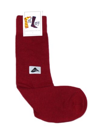 Men's Socks: Blood Red Short Cotton Mix