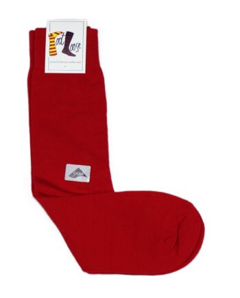 Men's Socks: Red Short Cotton Mix