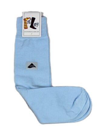 Men's Socks: Light Blue Short Cotton Mix