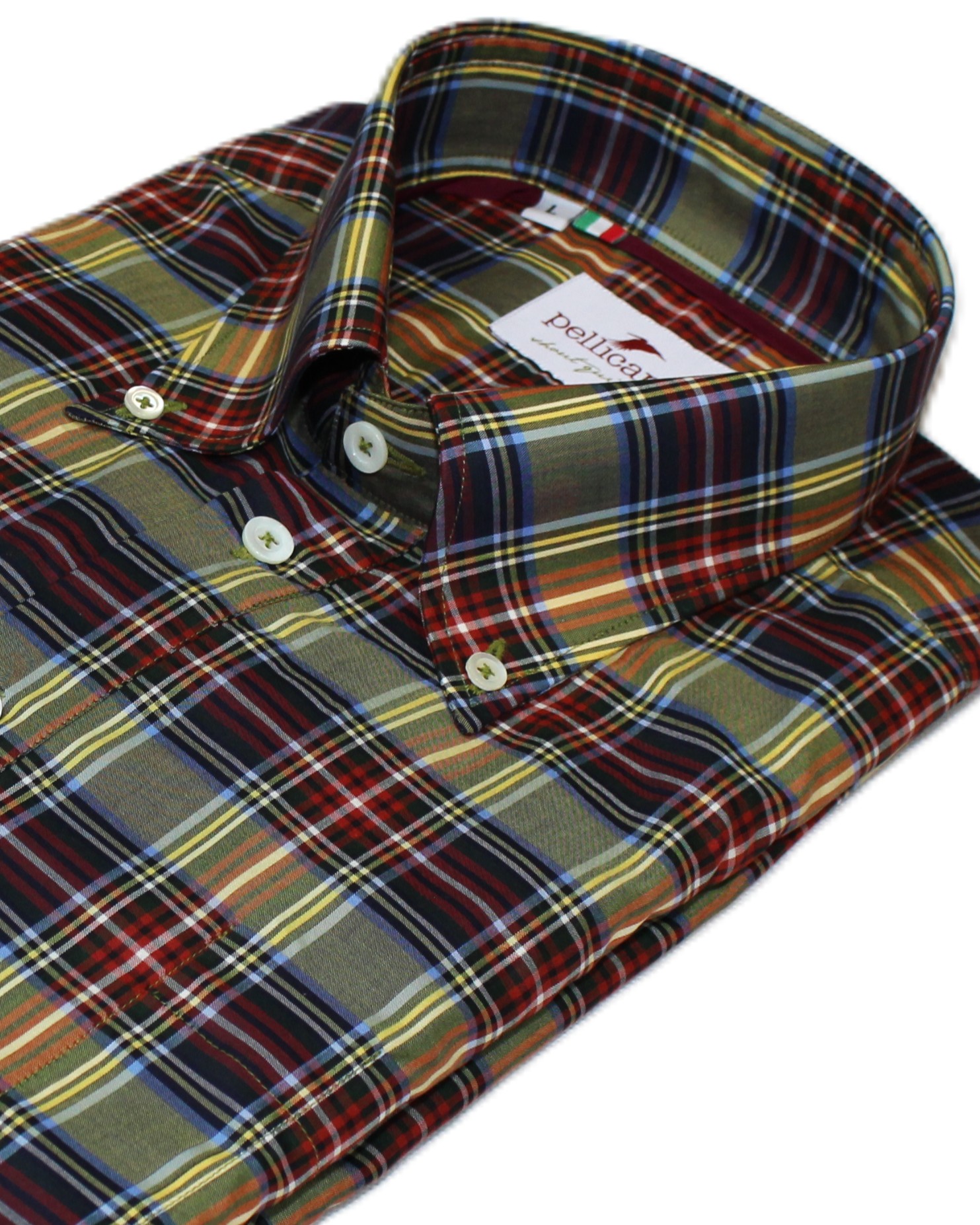A Cotton Poplin Tartan Check Popover Shirt - Image 3
