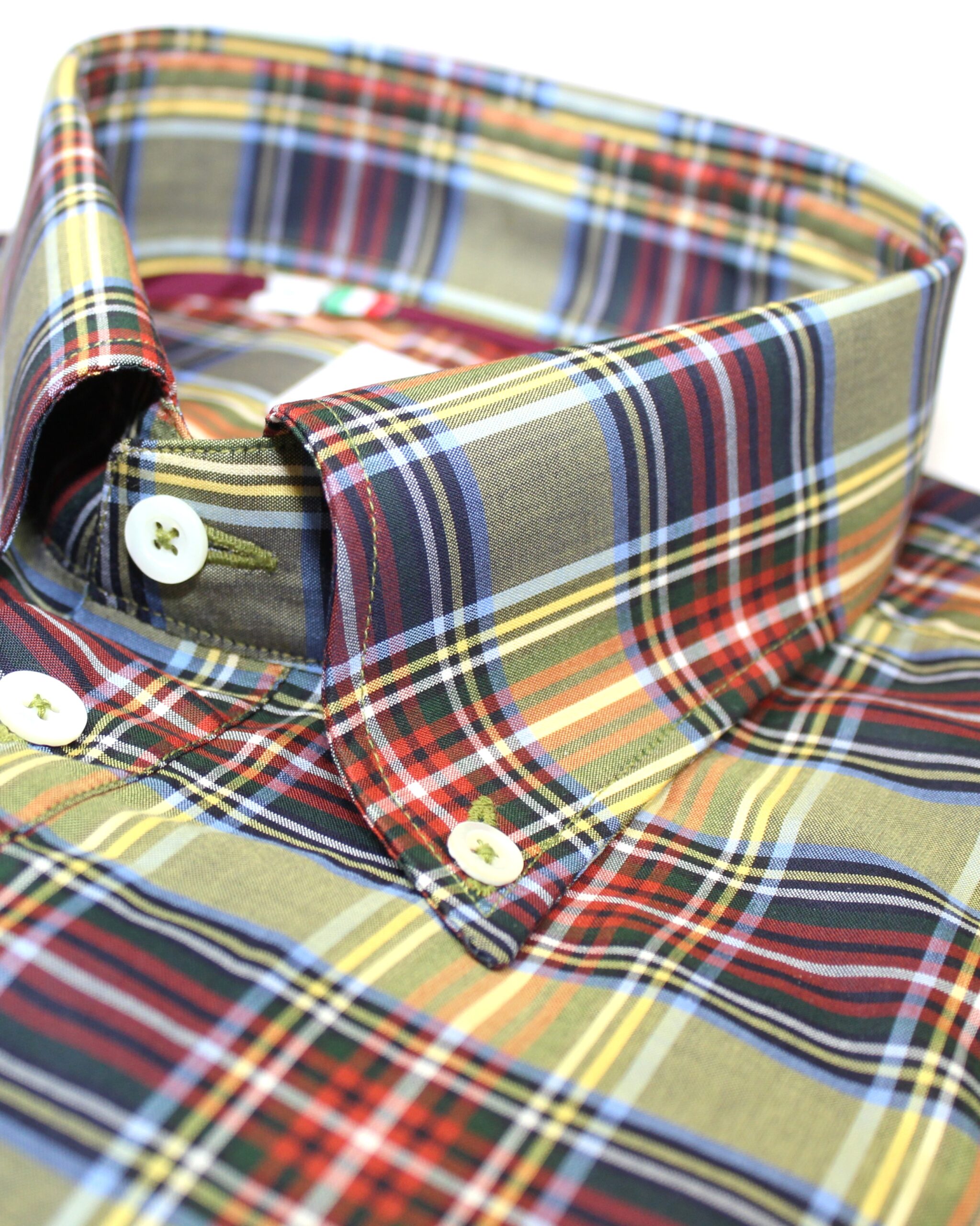 A Cotton Poplin Tartan Check Popover Shirt - Image 4