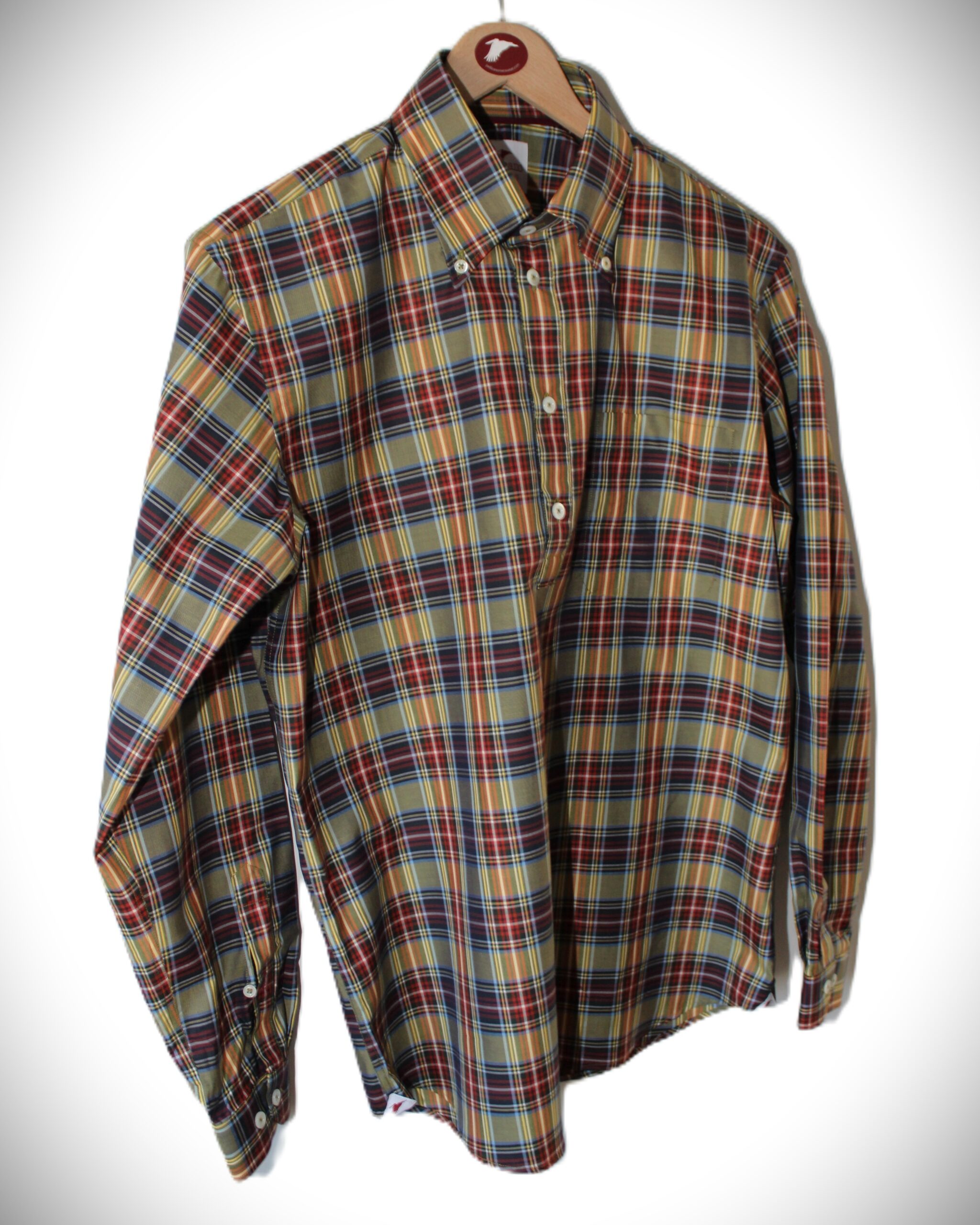 A Cotton Poplin Tartan Check Popover Shirt - Image 5